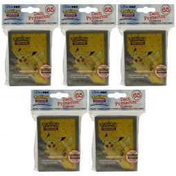 Trading Card Supplies - Ultra Pro Pokemon DECK PROTECTORS - PIKACHU (Lot of 5 - 325 Sleeves Total)