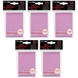 Trading Card Supplies - Ultra Pro DECK PROTECTORS - PINK (Lot of 5 - 250 Sleeves Total)(Standard)