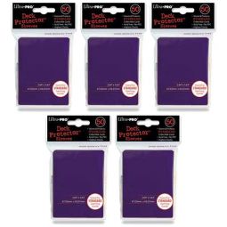 Trading Card Supplies - Ultra Pro DECK PROTECTORS - PURPLE (Lot of 5 - 250 Sleeves Total)(Standard)