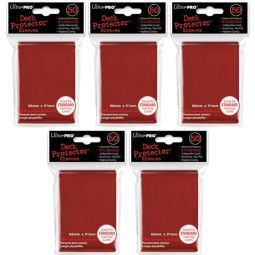 Trading Card Supplies - Ultra Pro DECK PROTECTORS - RED (Lot of 5 - 250 Sleeves Total)(Standard)