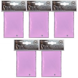 Trading Card Supplies - Ultra Pro DECK PROTECTORS - SUNSET PINK (Lot of 5 - 250 Sleeves)(Standard)