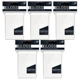 Trading Card Supplies - Ultra Pro DECK PROTECTORS - WHITE (Lot of 5 - 250 Sleeves Total)(Standard)