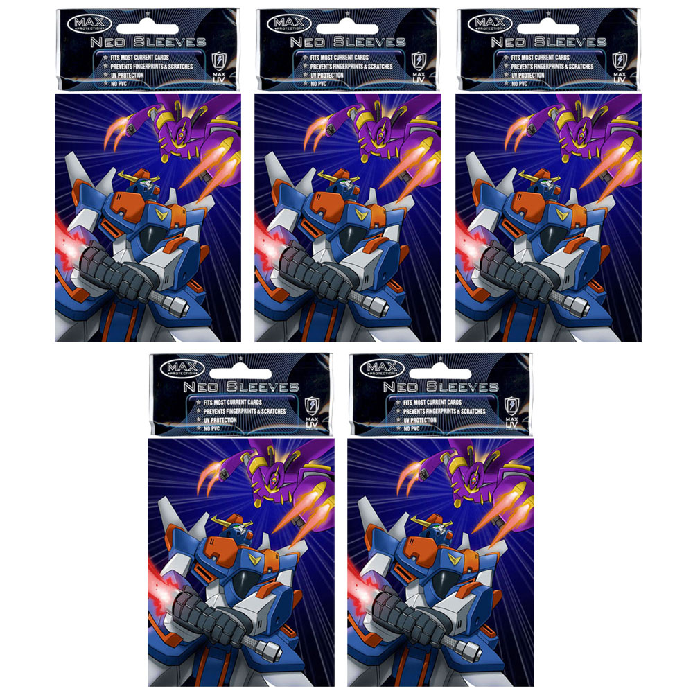 Trading Card Supplies - Max Neo DECK PROTECTORS - ROBO WAR (Lot of 5 - 250 Sleeves Total)(Small)