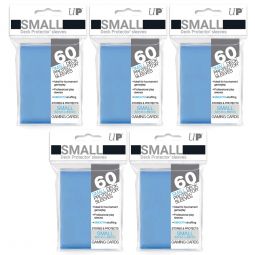 Trading Card Supplies - Ultra Pro DECK PROTECTORS - LIGHT BLUE (Lot of 5 - 300 Sleeves Total)(Small)