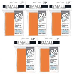 Trading Card Supplies - Ultra Pro DECK PROTECTORS - ORANGE (Lot of 5 - 300 Sleeves Total)(Small)