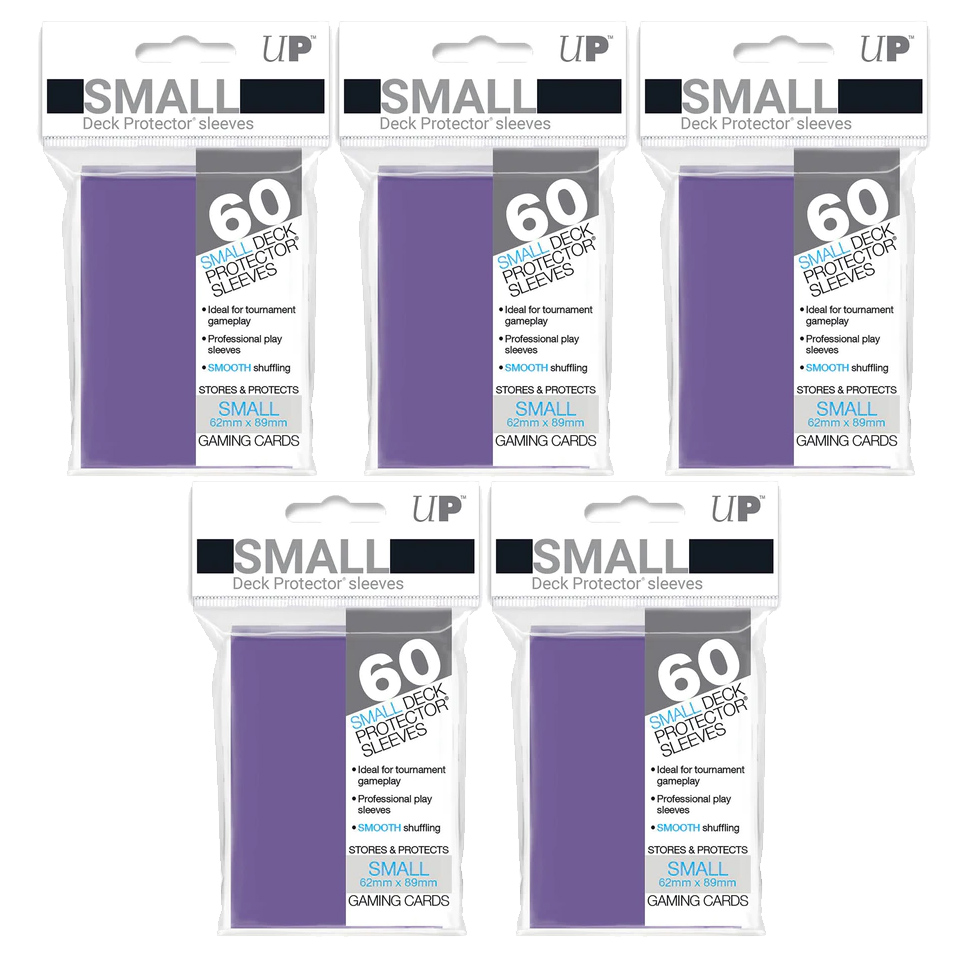 Trading Card Supplies - Ultra Pro DECK PROTECTORS - PURPLE (Lot of 5 - 300 Sleeves Total)(Small)