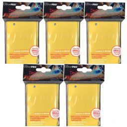 Trading Card Supplies - Ultra Pro DECK PROTECTORS - YELLOW (Lot of 5 - 300 Sleeves Total)(Small)