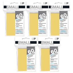 Trading Card Supplies - Ultra Pro DECK PROTECTORS - YELLOW (Lot of 5 - 300 Sleeves Total)(Small)