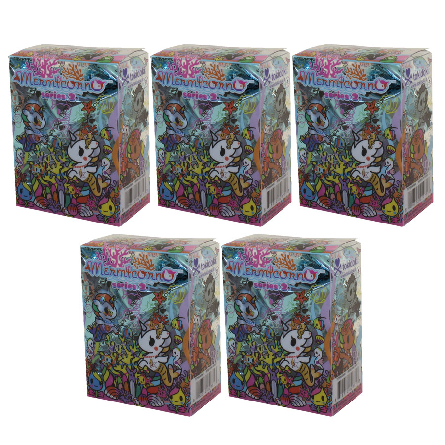 Tokidoki Mini Figures - Mermicornos Series 2 - BLIND BOXES (5 Pack Lot)