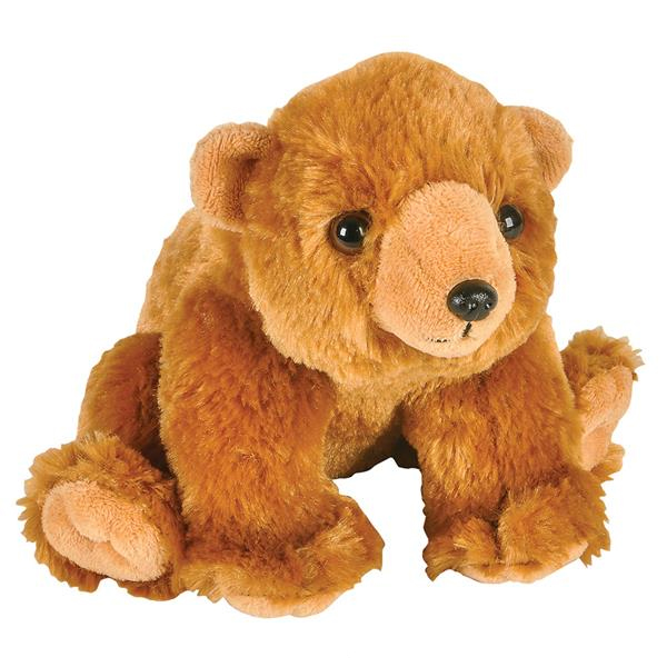 Adventure Planet Plush Animal Den - GRIZZLY BEAR (8 inch)