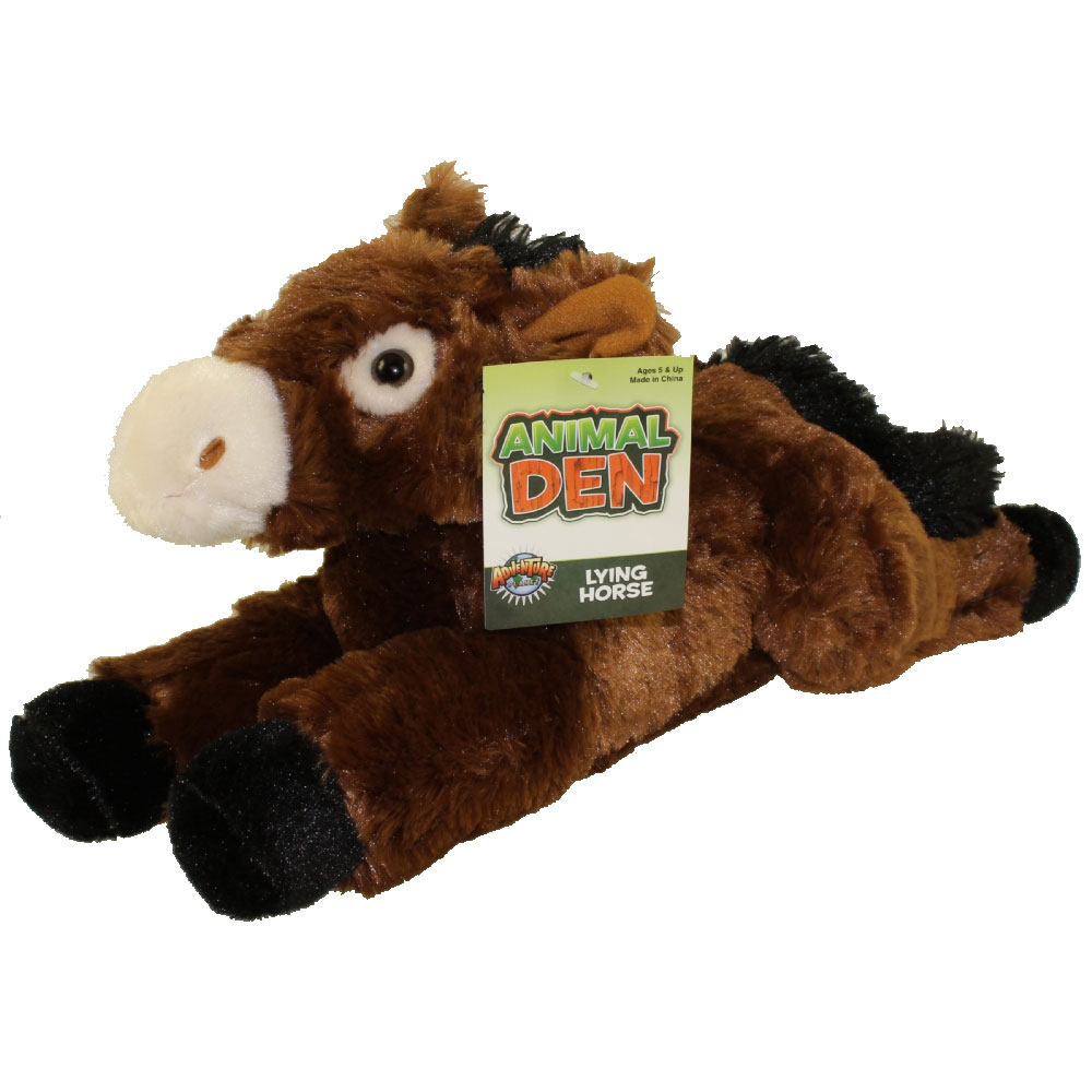 Adventure Planet Plush Animal Den - HORSE (Lying - 14 inch)