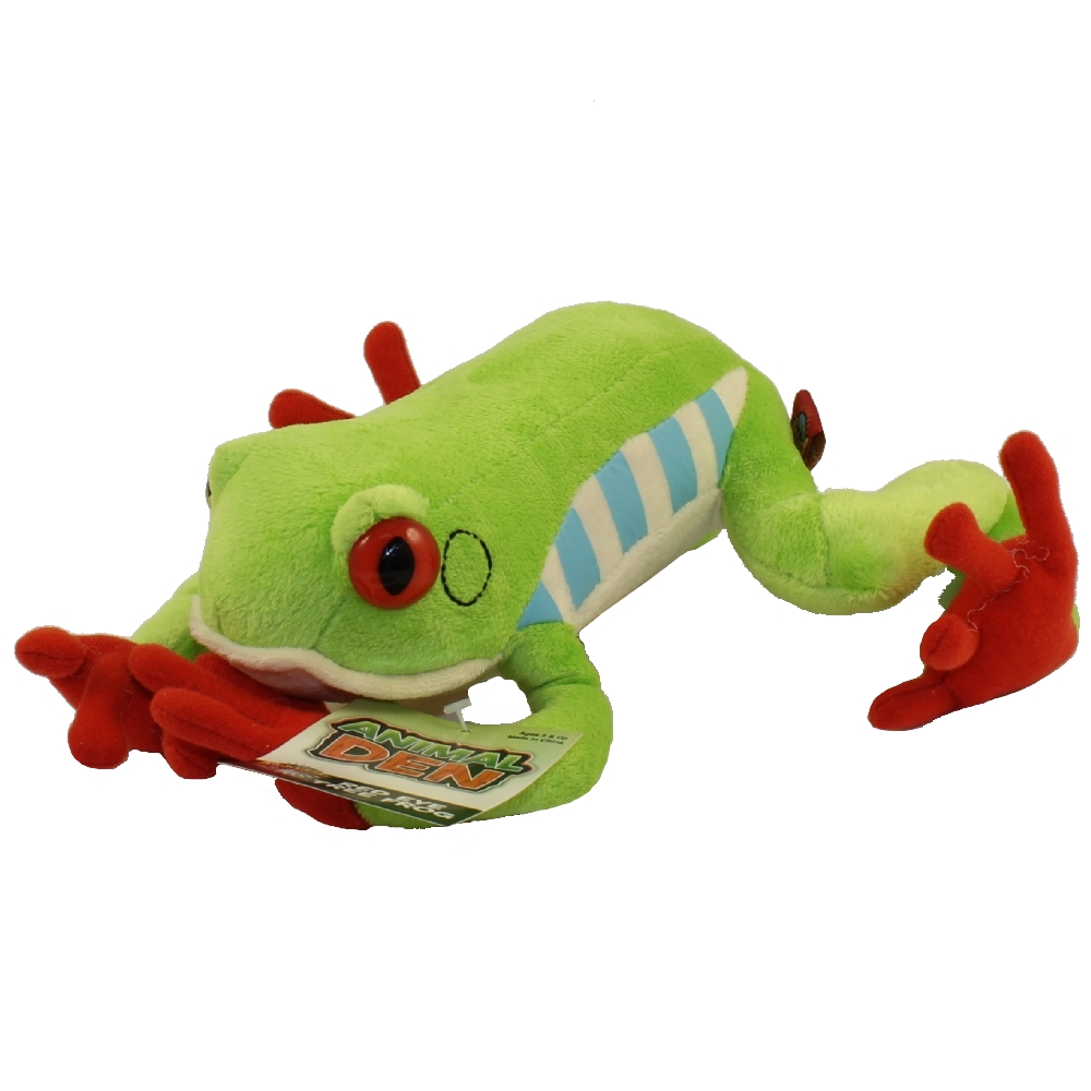 Adventure Planet Plush Animal Den - RED EYE TREE FROG (8 inch)