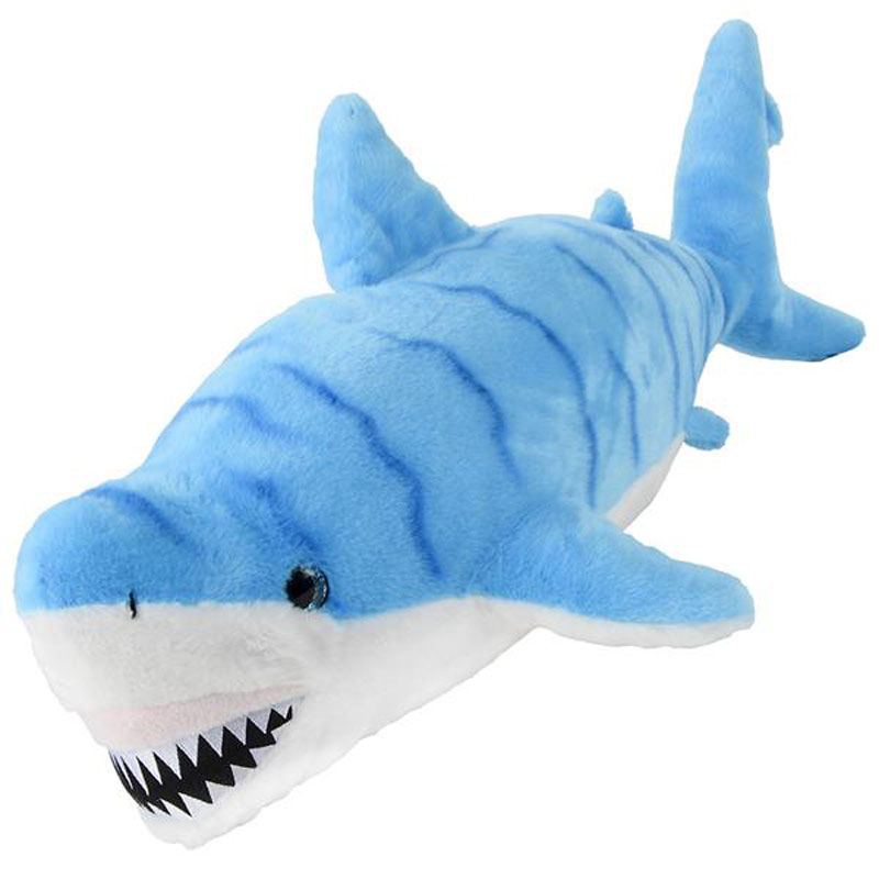 Adventure Planet Plush Cotton Candy - BLUE STRIPED GREAT WHITE SHARK (30 inch)