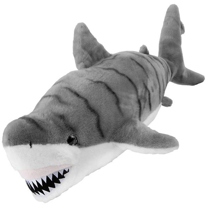 Adventure Planet Plush Cotton Candy - GREY STRIPED GREAT WHITE SHARK (30 inch)