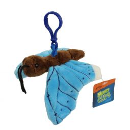 Adventure Planet Plush - Mighty Clips - BLUE BUTTERFLY (Plastic Key Clip - 3.5 in)
