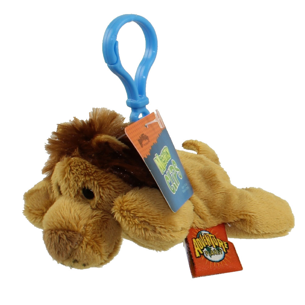 Adventure Planet Plush - Mighty Clips - LION (Plastic Key Clip - 3.5 inch)