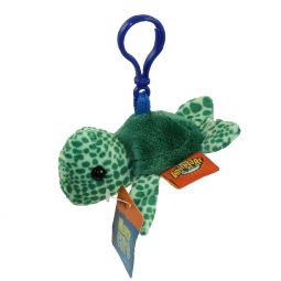 Adventure Planet Plush - Mighty Clips - SEA TURTLE (Plastic Key Clip - 3.5 inch)