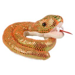 Rhode Island Novelty Plush - METALLIC SNAKE (Orange - 54 inch)