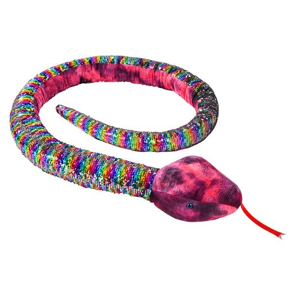 Adventure Planet Sequinimals Plush - SNAKE (Sequin - Rainbow & Silver) (102 inch)