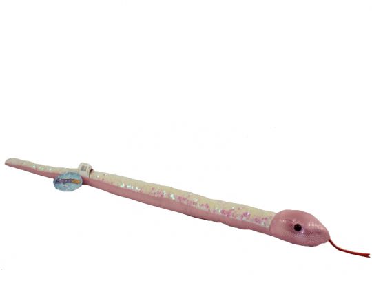 pink stuffed snake