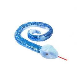 Adventure Planet Sequinimals Plush - SNAKE (Sequin - Blue & Silver) (67 inch)