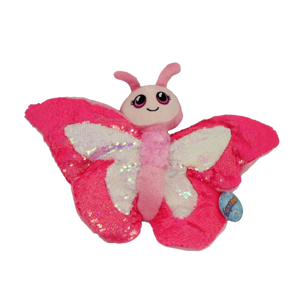 Adventure Planet Sequinimals Plush - BUTTERFLY (Sequin - Pink & White) (10 inch)