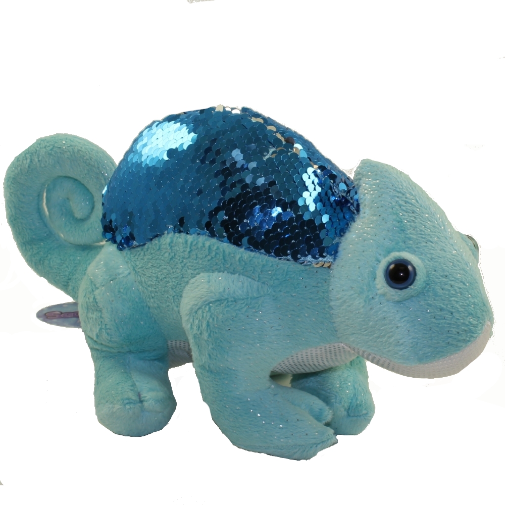 Adventure Planet Sequinimals Plush - CHAMELEON (Sequin - Blue & Silver) (15 inch)