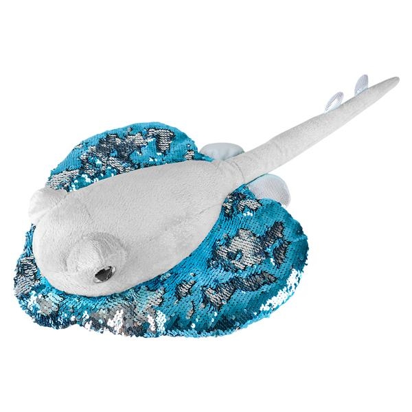 Adventure Planet Sequinimals Plush - STING RAY (Sequin - Blue & Silver) (10 inch)