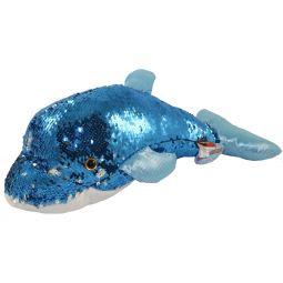 Adventure Planet Sequinimals Plush - DOLPHIN (Sequin - Blue & Silver) (18 inch)