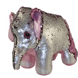 Adventure Planet Sequinimals Plush - ELEPHANT (Sequin - Pink & Silver) (12 inch)