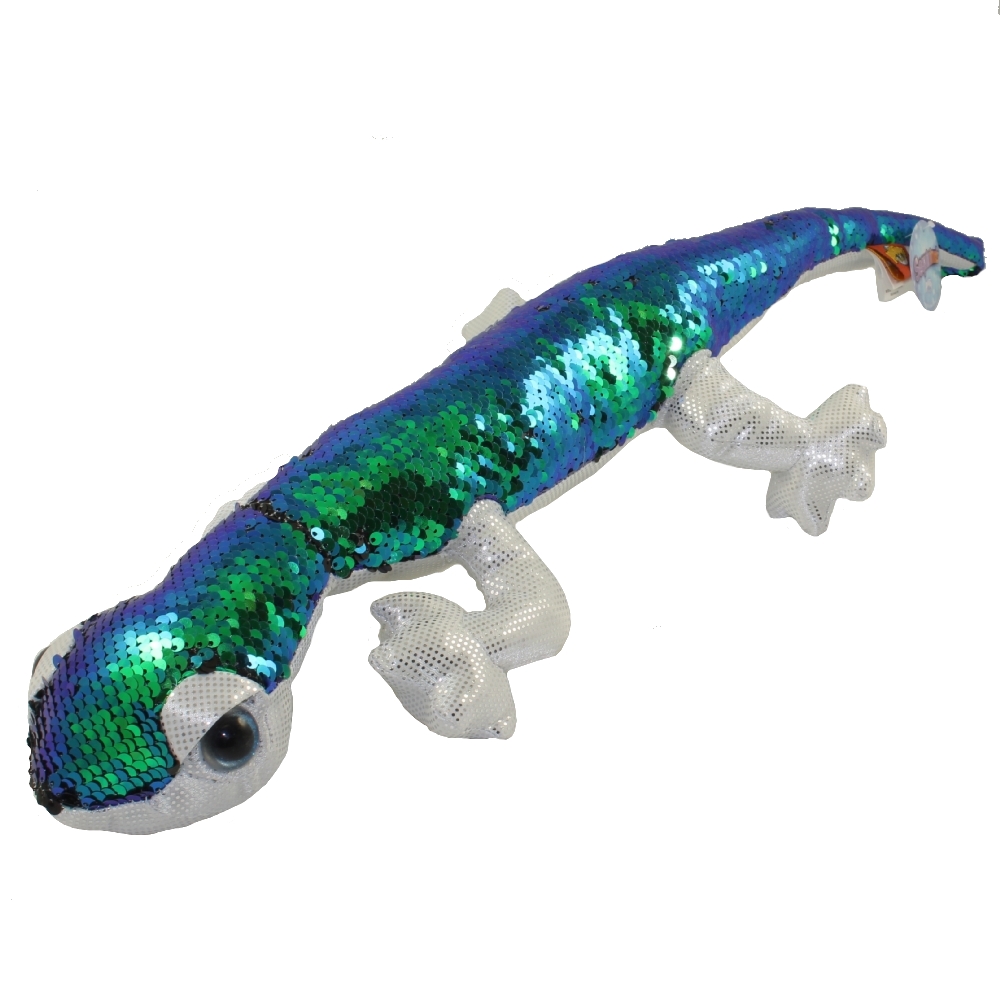 Adventure Planet Sequinimals Plush - GECKO (Sequin - Blue/Green & Black) (18 inch)