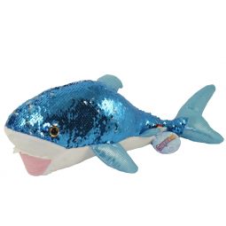 Adventure Planet Sequinimals Plush - GREAT WHITE SHARK (Sequin - Blue & Silver) (18 inch)