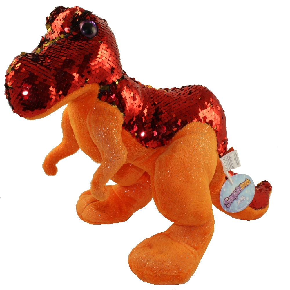 Adventure Planet Sequinimals Plush - T-REX (Sequin - Red & Gold) (15 inch)