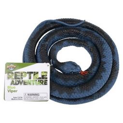 Rhode Island Novelty - Reptile Adventure Planet - RUBBER BLUE VIPER SNAKE (48 inch)