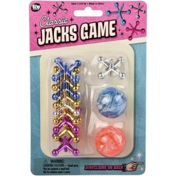 Rhode Island Novelty Toys - CLASSIC JACKS GAME [10 Jacks & 2 Balls]
