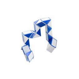 Rhode Island Novelty - Games & Toys - MAGIC CUBE (Twisting Snake Puzzle)(Blue & White)(3 inch)