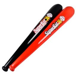 Rhode Island Novelty - Inflatable Baseball Bat Toys - SET OF 2 (Black & Red)(42 inches)