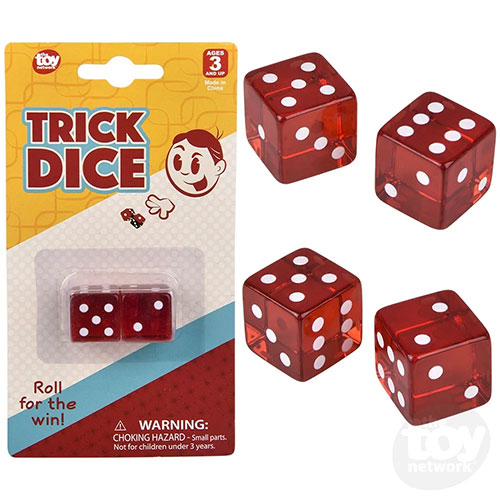 Rhode Island Novelty - Joke Gag Toys - TRICK DICE [Always Rolls a 7 or 11!]