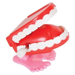 Rhode Island Novelty - Joke Gag Toys - WIND-UP CHATTER TEETH (1.75 inch)