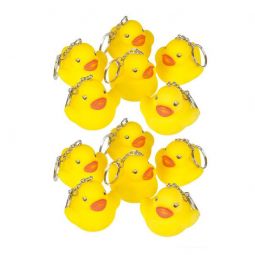 Rhode Island Novelty - Rubber Ducks - KEYCHAIN DUCKIES (1 Dozen)