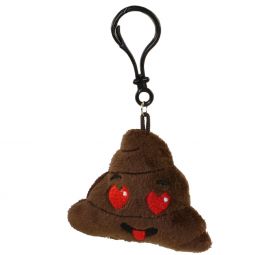 Rhode Island Novelty - Poop Emoticon Plush Key Clip - HEART EYES (2.75 inch)