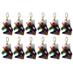 Generic Value Plush - FLIP SEQUIN RAINBOW UNICORN KEYCHAINS (1 Dozen)(3 inch)
