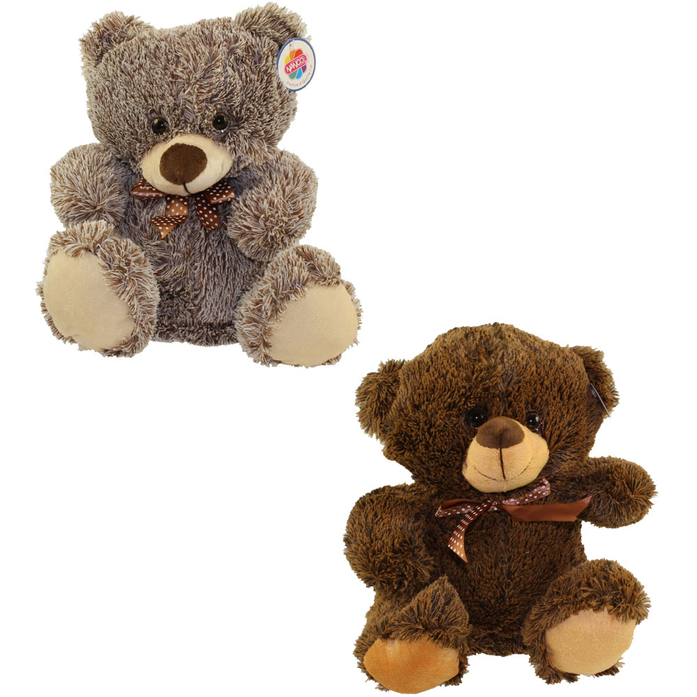 Nanco Plush - Fuzzy Bears - SET OF 2 (Light & Dark Brown)(11 inch)