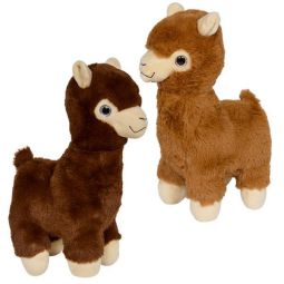 Adventure Planet Plush - SET OF 2 LLAMAS ( DARK & LIGHT BROWN - 11 inch )