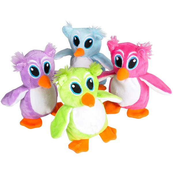 Generic Value Plush - SET OF 4 OWLS (Purple, Green, Blue, Pink) (5 inch)