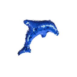Rhode Island Novelty - Flip Sequin Plush - DOLPHIN (Sequin - Blue & Silver) (6 inch)