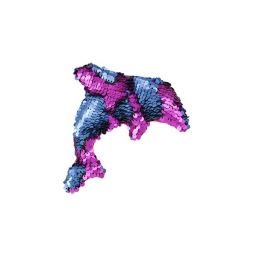 Rhode Island Novelty - Flip Sequin Plush - DOLPHIN (Sequin - Purple & Blue Silver) (6 inch)