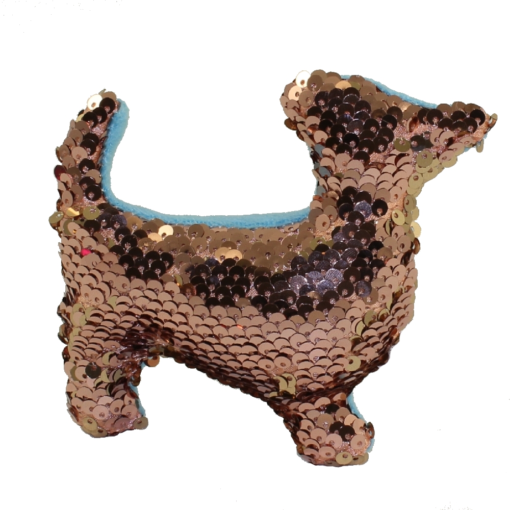 Rhode Island Novelty Flip Sequin Plush PUPPY (Sequin Pink & Gold