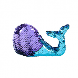 Rhode Island Novelty - Flip Sequin Plush - WHALE (Sequin - Purple & Blue) (6 inch)