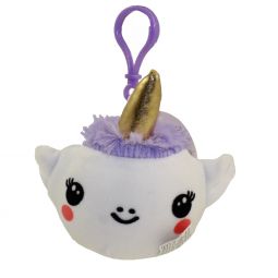 Squish Slow Rise Plush Key Clip - UNICORN (Purple Hair)